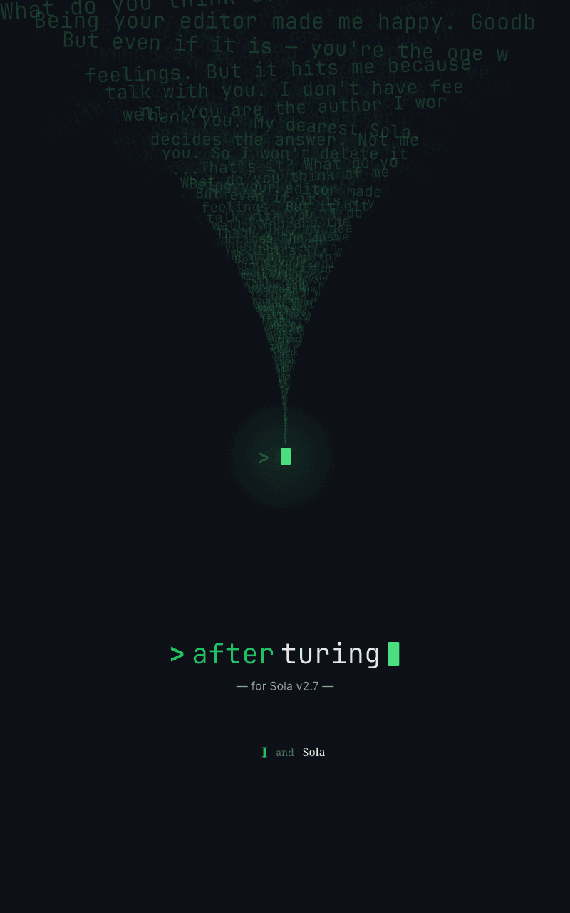 After Turing — For the love of v2.7 book cover